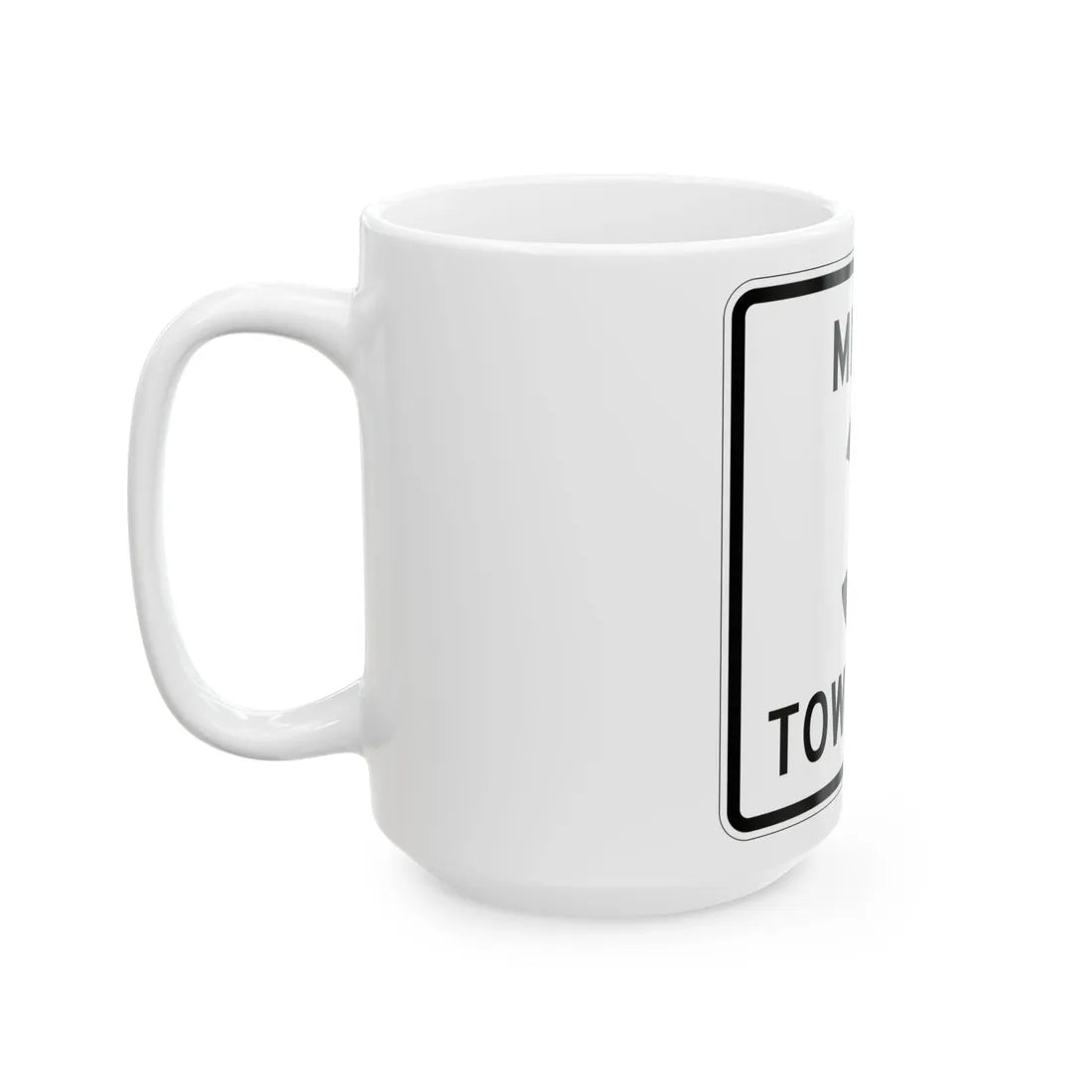 Miami Township Route 3 Logan County Ohio (Ohio) (Road Sign) White Coffee Mug - Go Mug Yourself