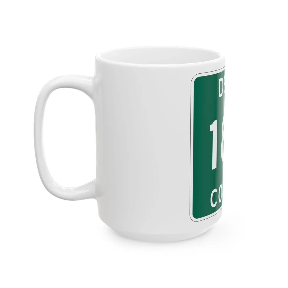Michigan 186 Delta County (Michigan) (Road Sign) White Coffee Mug - Go Mug Yourself