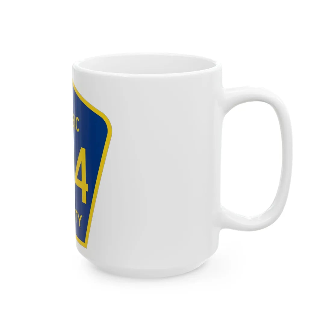 Michigan 204 Gogebic County (Michigan) (Road Sign) White Coffee Mug - Go Mug Yourself