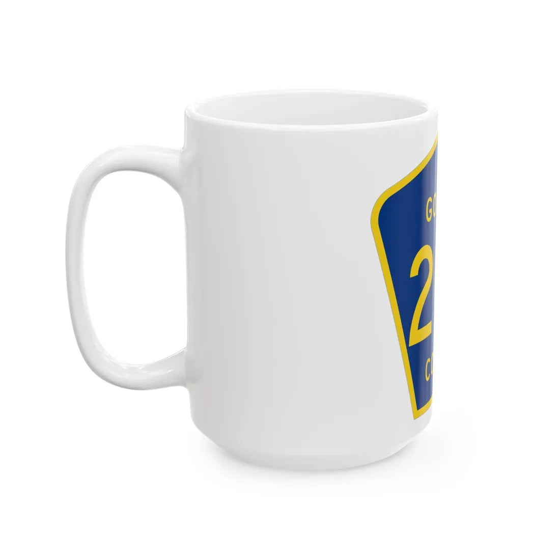 Michigan 206 Gogebic County (Michigan) (Road Sign) White Coffee Mug - Go Mug Yourself
