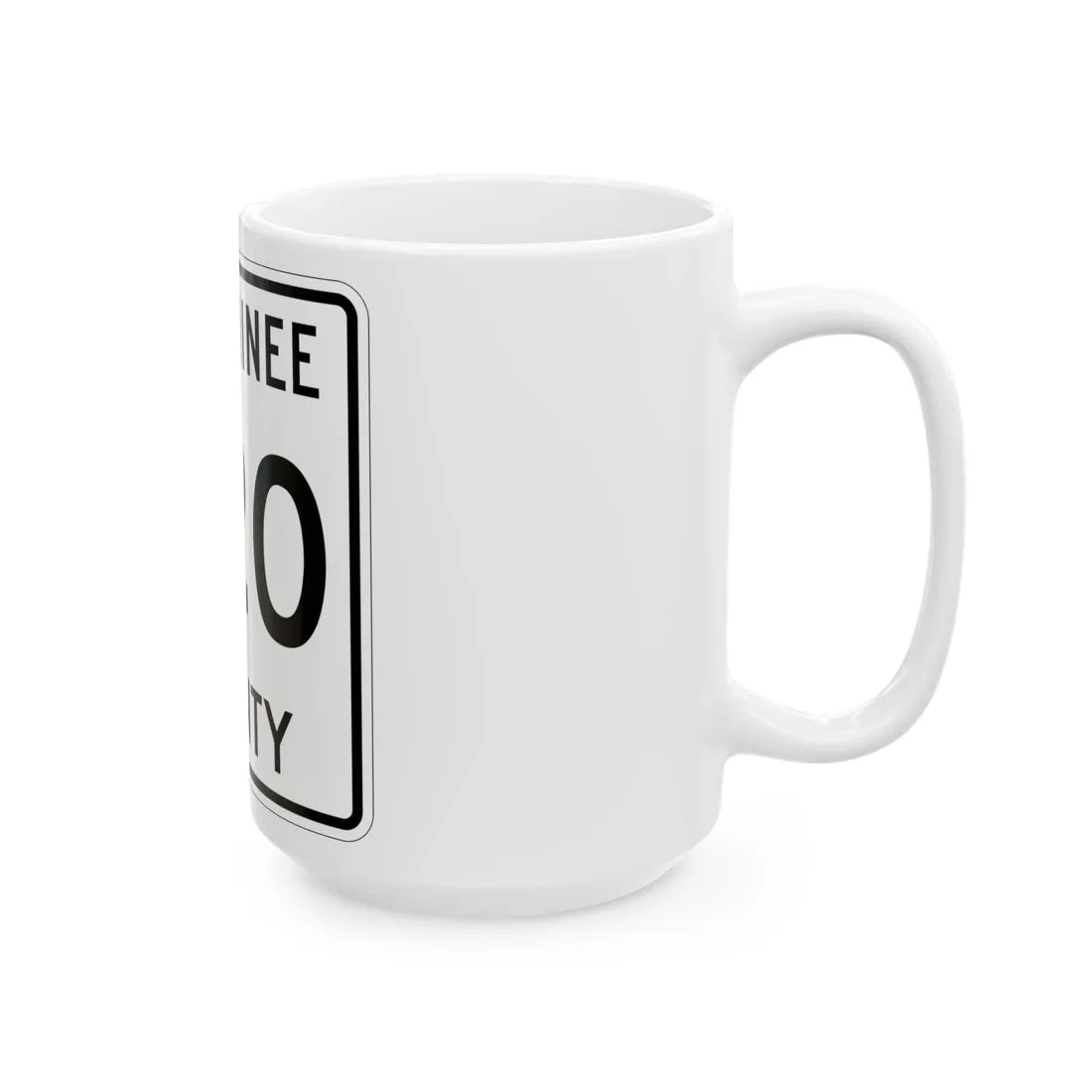 Michigan 320 Menominee County (Michigan) (Road Sign) White Coffee Mug - Go Mug Yourself