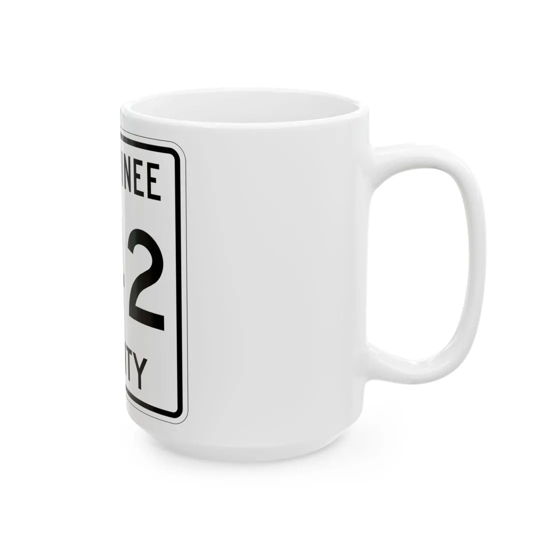 Michigan 342 Menominee County (Michigan) (Road Sign) White Coffee Mug - Go Mug Yourself