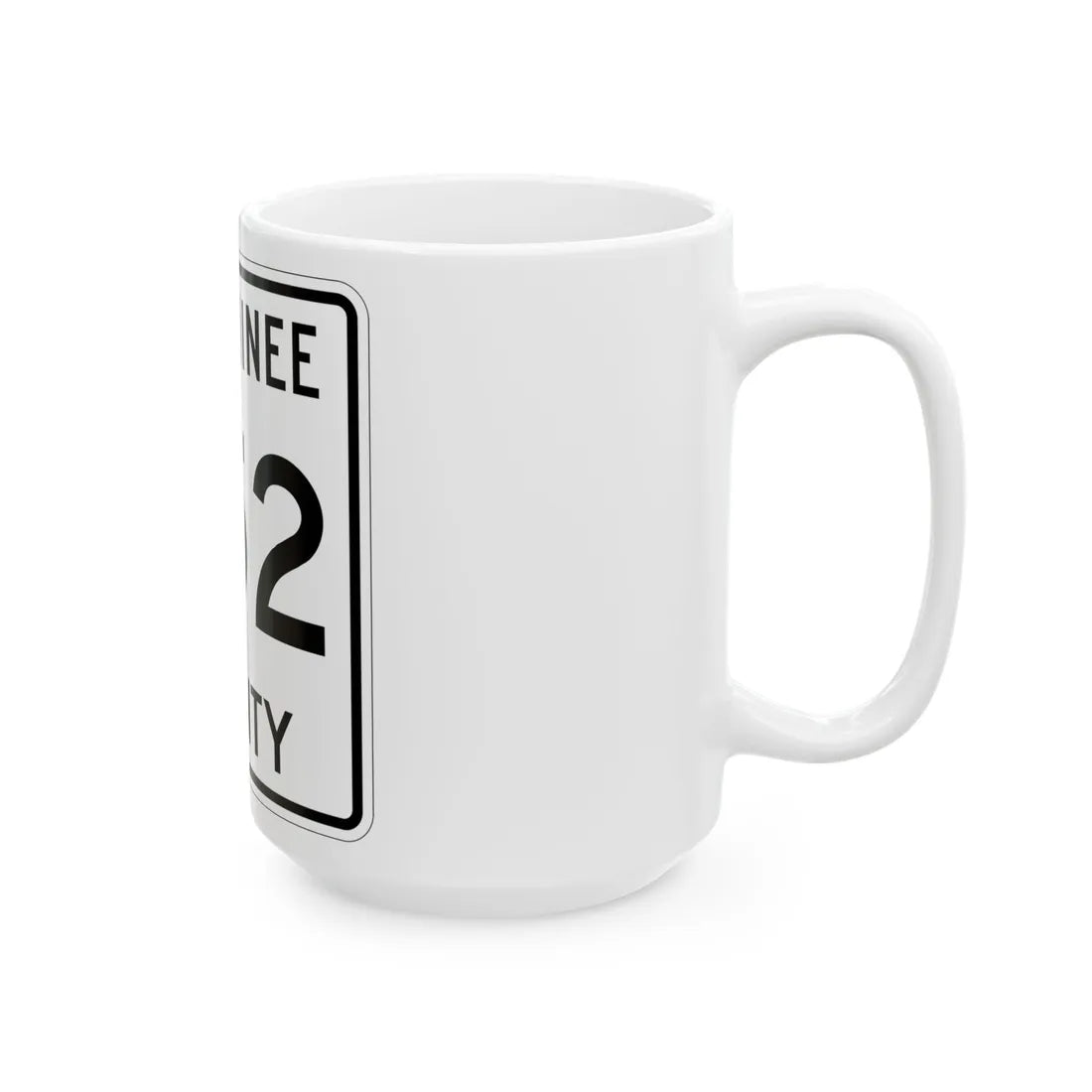 Michigan 352 Menominee County (Michigan) (Road Sign) White Coffee Mug - Go Mug Yourself