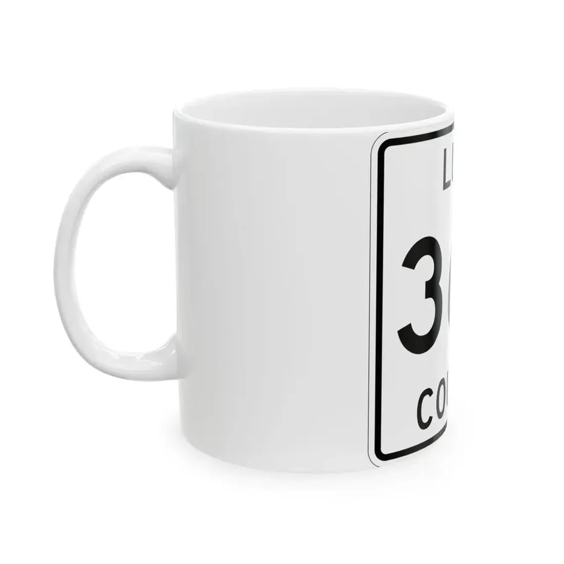 Michigan 363 Luce County (Michigan) (Road Sign) White Coffee Mug - Go Mug Yourself
