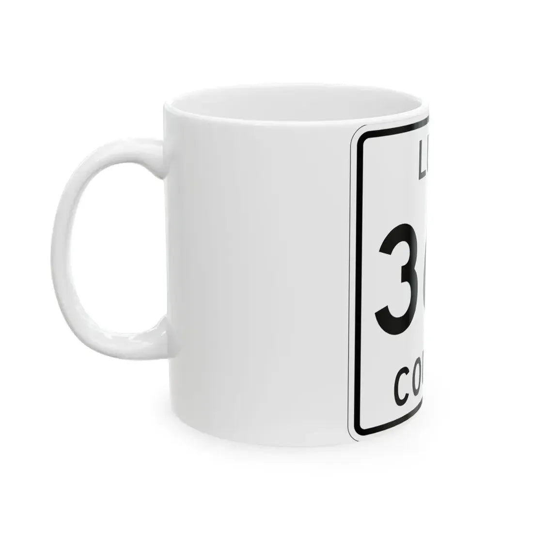 Michigan 365 Luce County (Michigan) (Road Sign) White Coffee Mug - Go Mug Yourself