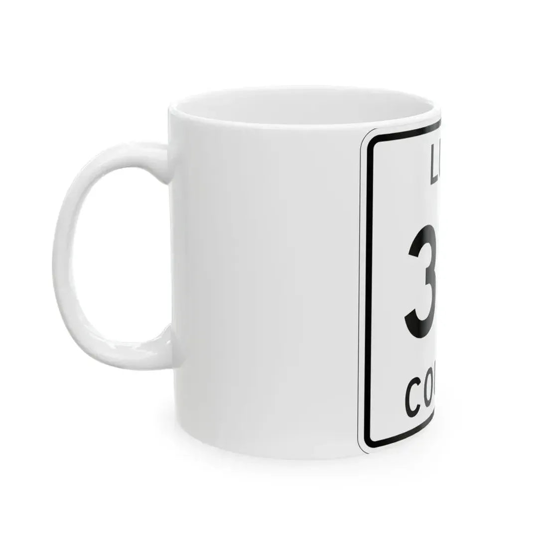 Michigan 371 Luce County (Michigan) (Road Sign) White Coffee Mug - Go Mug Yourself