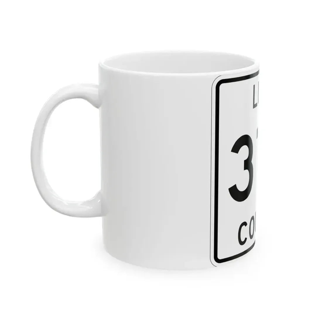 Michigan 373 Luce County (Michigan) (Road Sign) White Coffee Mug - Go Mug Yourself