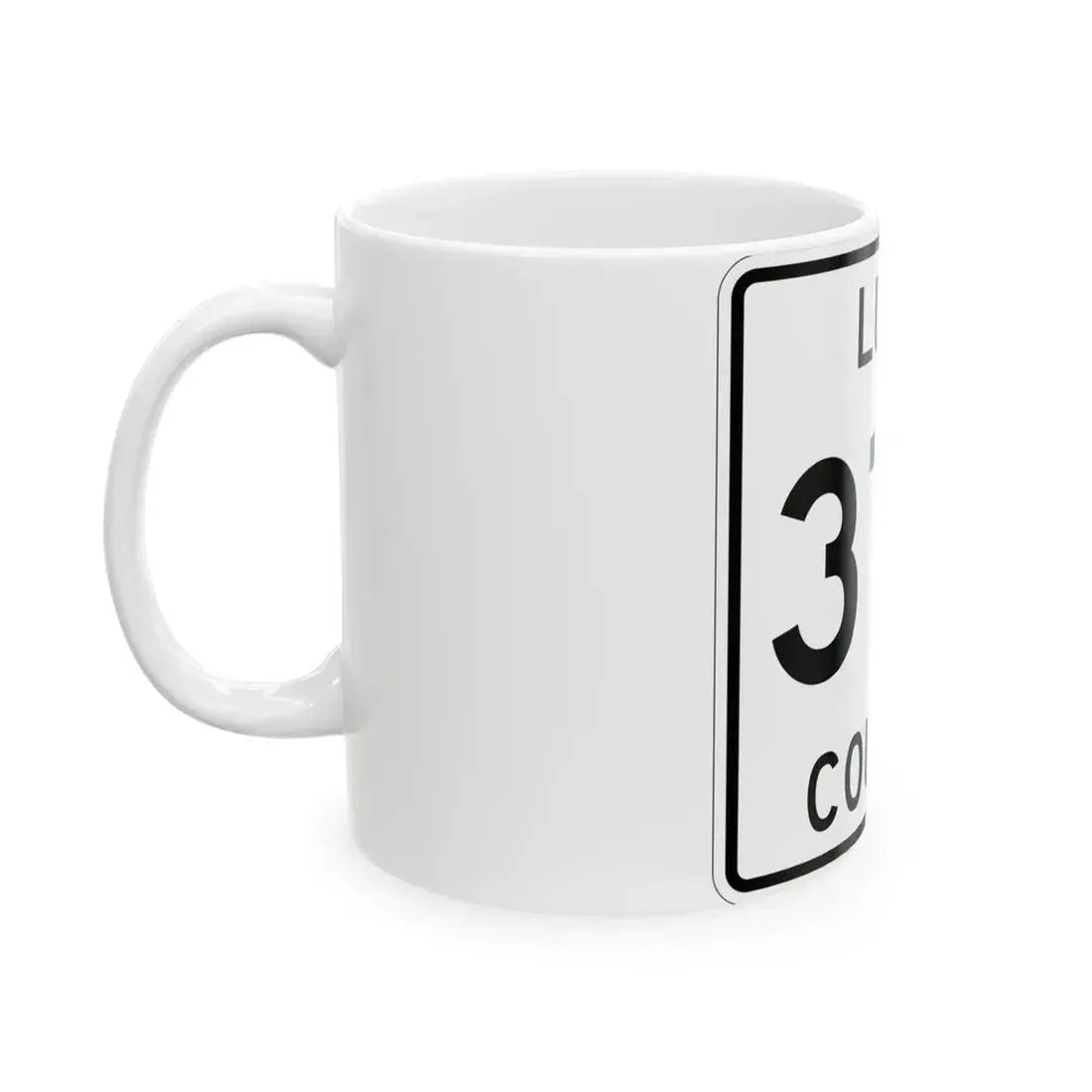 Michigan 374 Luce County (Michigan) (Road Sign) White Coffee Mug - Go Mug Yourself