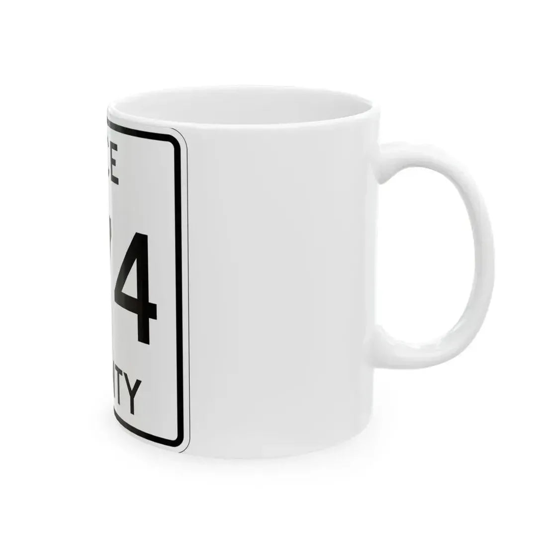 Michigan 374 Luce County (Michigan) (Road Sign) White Coffee Mug - Go Mug Yourself