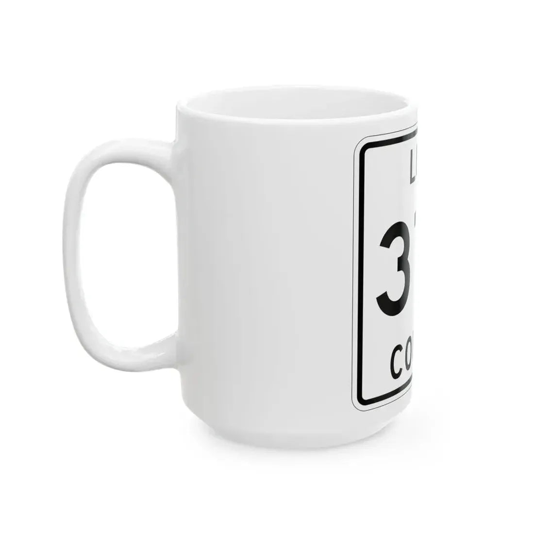 Michigan 374 Luce County (Michigan) (Road Sign) White Coffee Mug - Go Mug Yourself