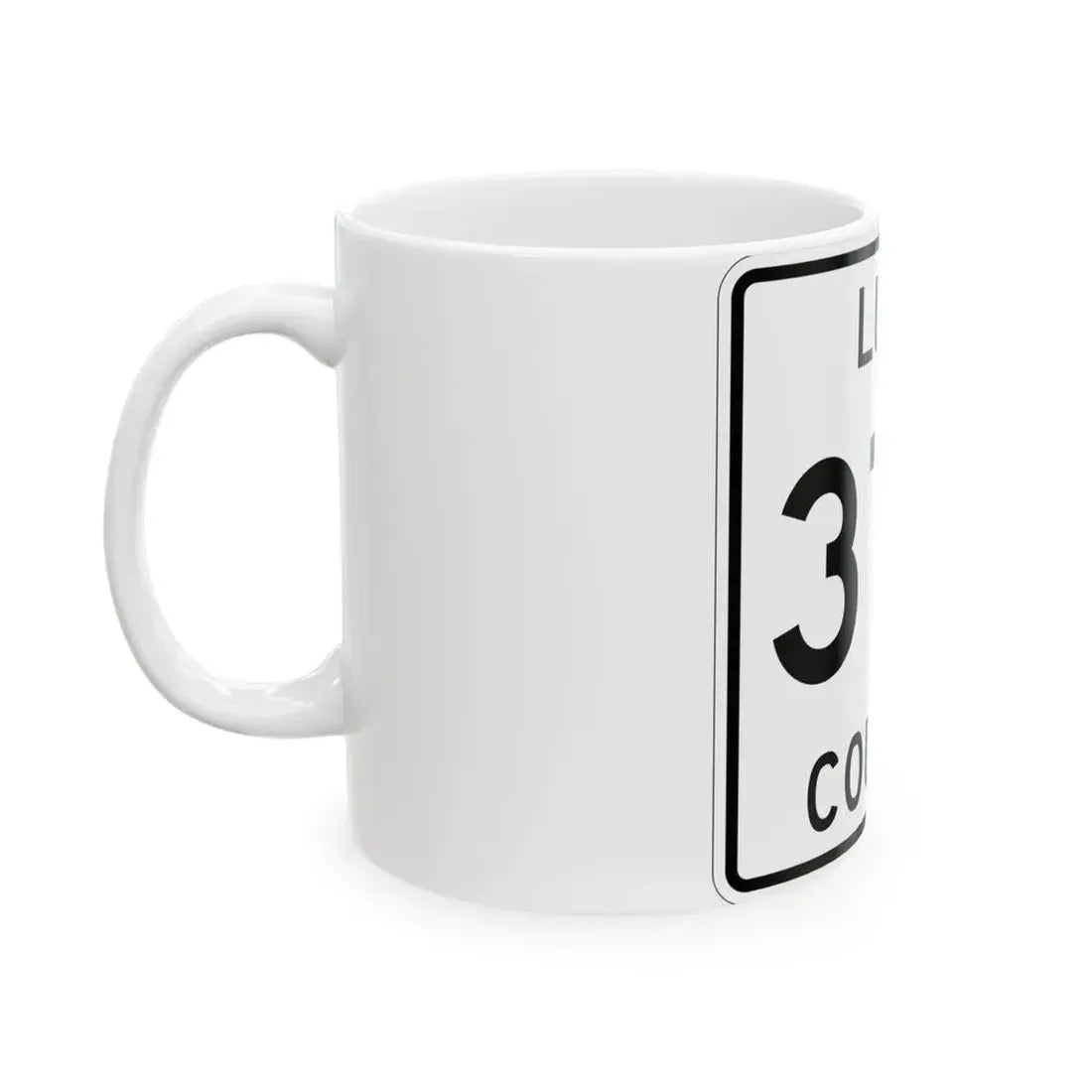 Michigan 375 Luce County (Michigan) (Road Sign) White Coffee Mug - Go Mug Yourself