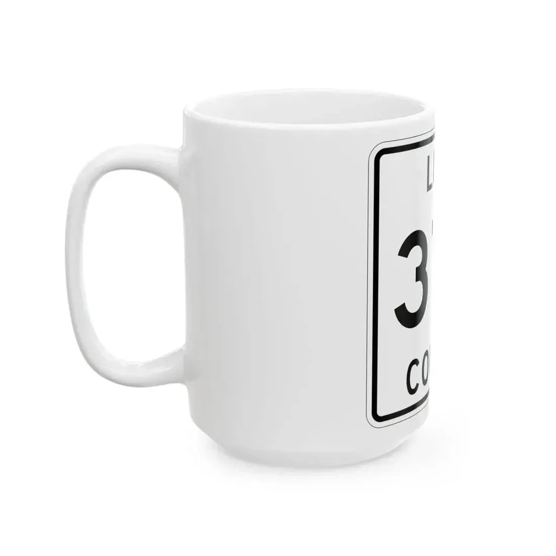 Michigan 377 Luce County (Michigan) (Road Sign) White Coffee Mug - Go Mug Yourself