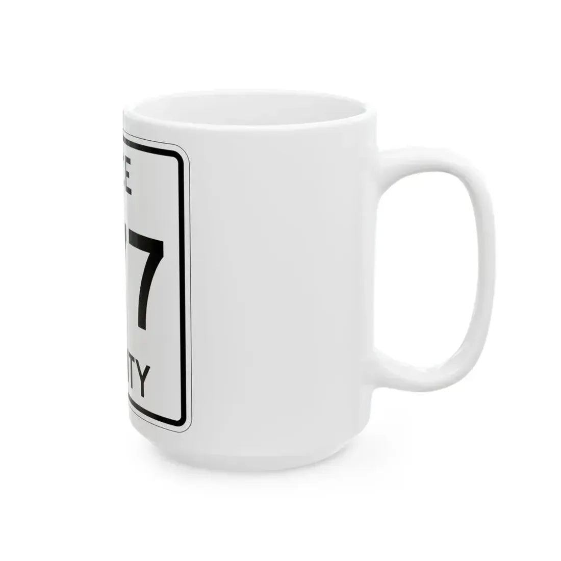 Michigan 377 Luce County (Michigan) (Road Sign) White Coffee Mug - Go Mug Yourself