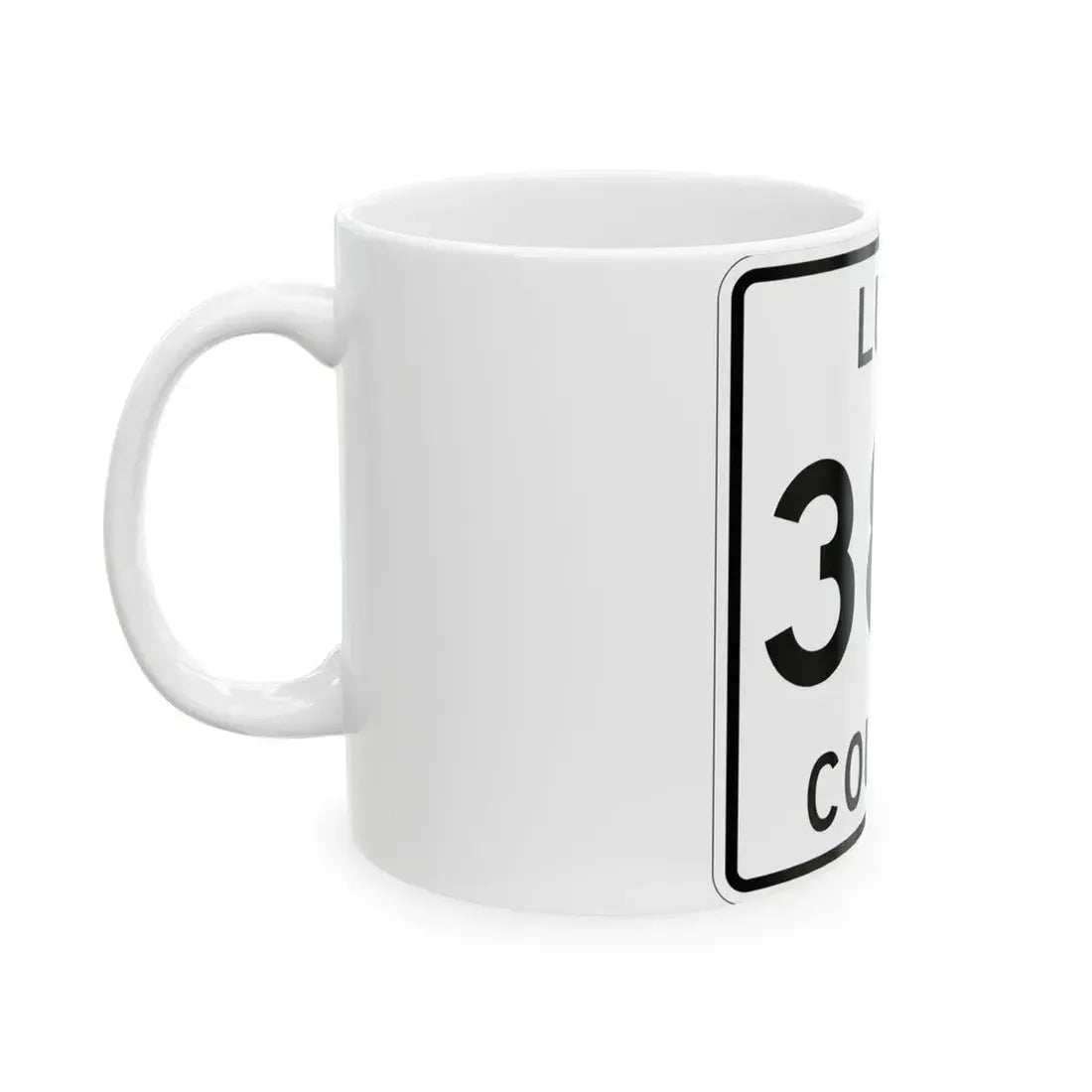 Michigan 380 Luce County (Michigan) (Road Sign) White Coffee Mug - Go Mug Yourself