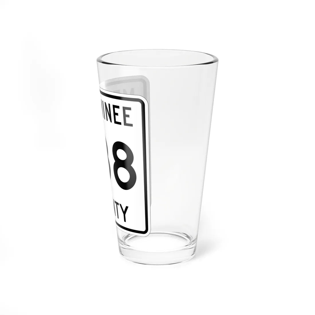 Michigan 388 Menominee County (Michigan) (Road Sign) Pint Glss 16oz - Go Mug Yourself