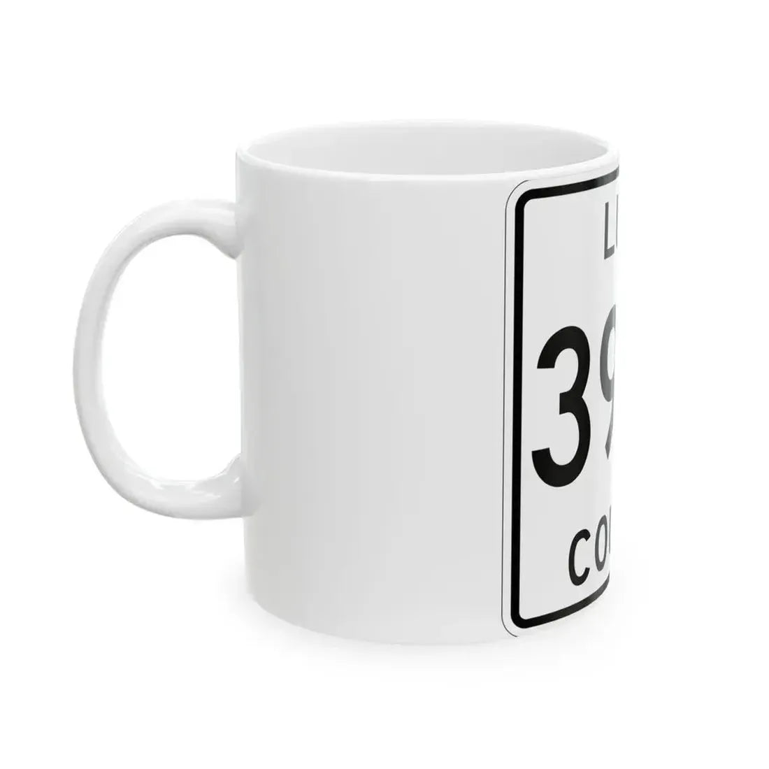 Michigan 399S Luce County (Michigan) (Road Sign) White Coffee Mug - Go Mug Yourself