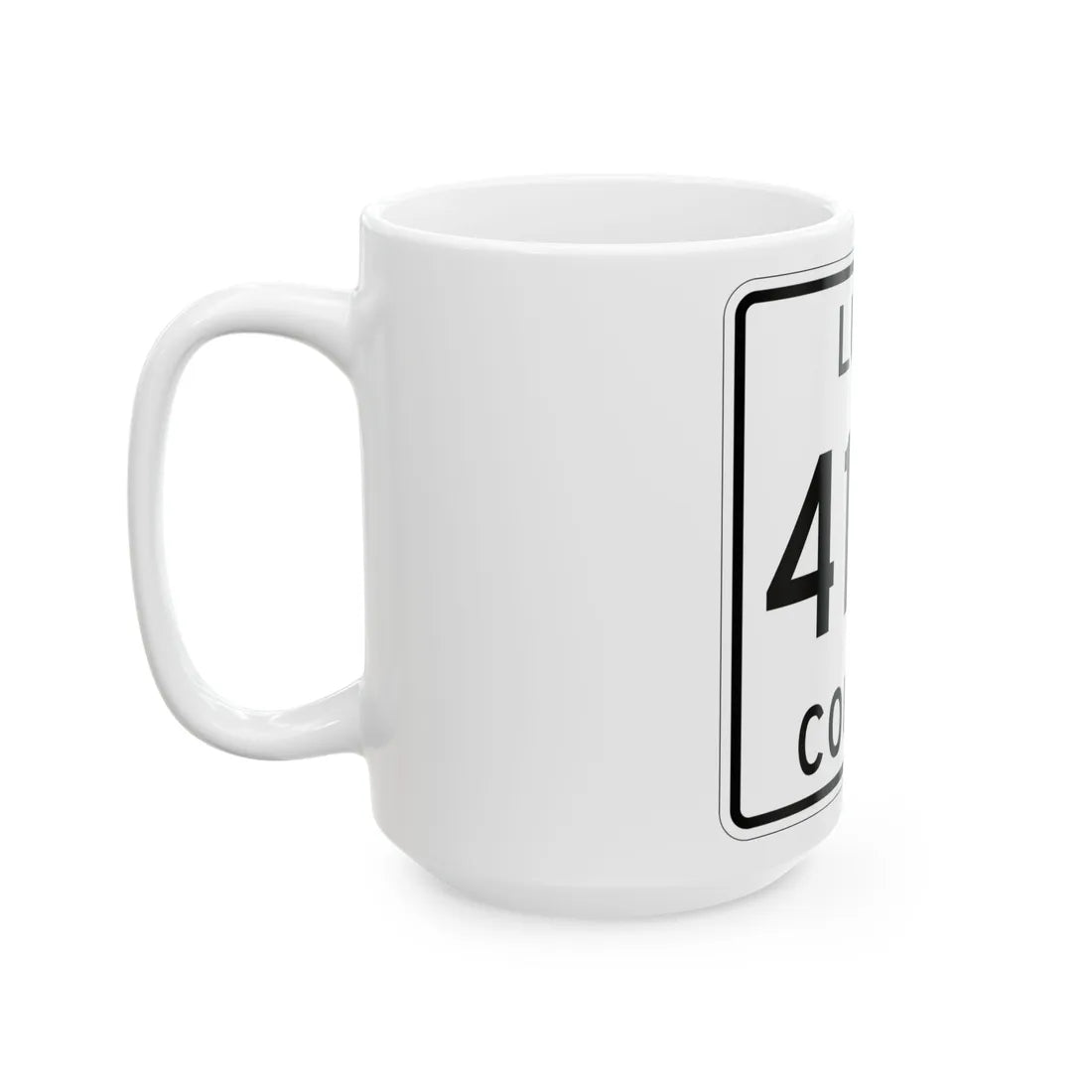 Michigan 413S Luce County (Michigan) (Road Sign) White Coffee Mug - Go Mug Yourself
