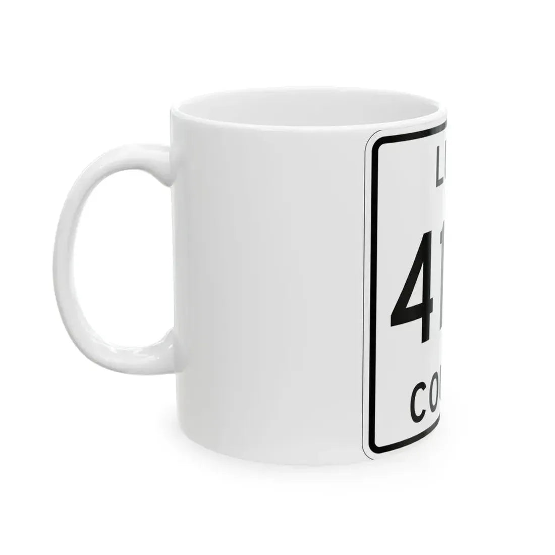 Michigan 415S Luce County (Michigan) (Road Sign) White Coffee Mug - Go Mug Yourself