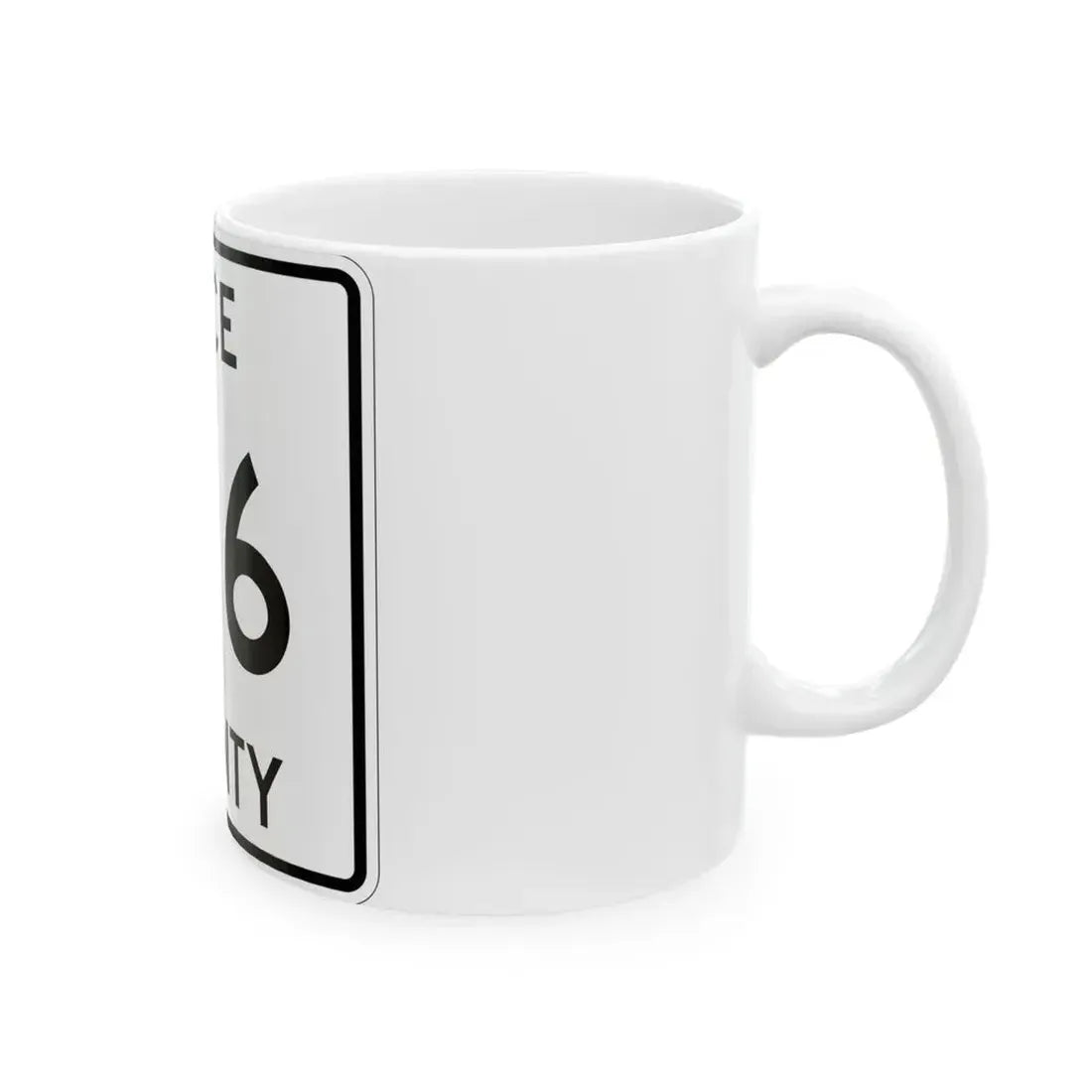 Michigan 416 Luce County (Michigan) (Road Sign) White Coffee Mug - Go Mug Yourself