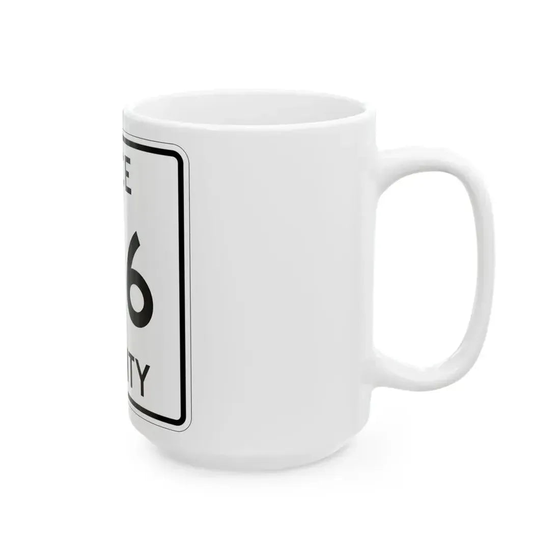 Michigan 416 Luce County (Michigan) (Road Sign) White Coffee Mug - Go Mug Yourself