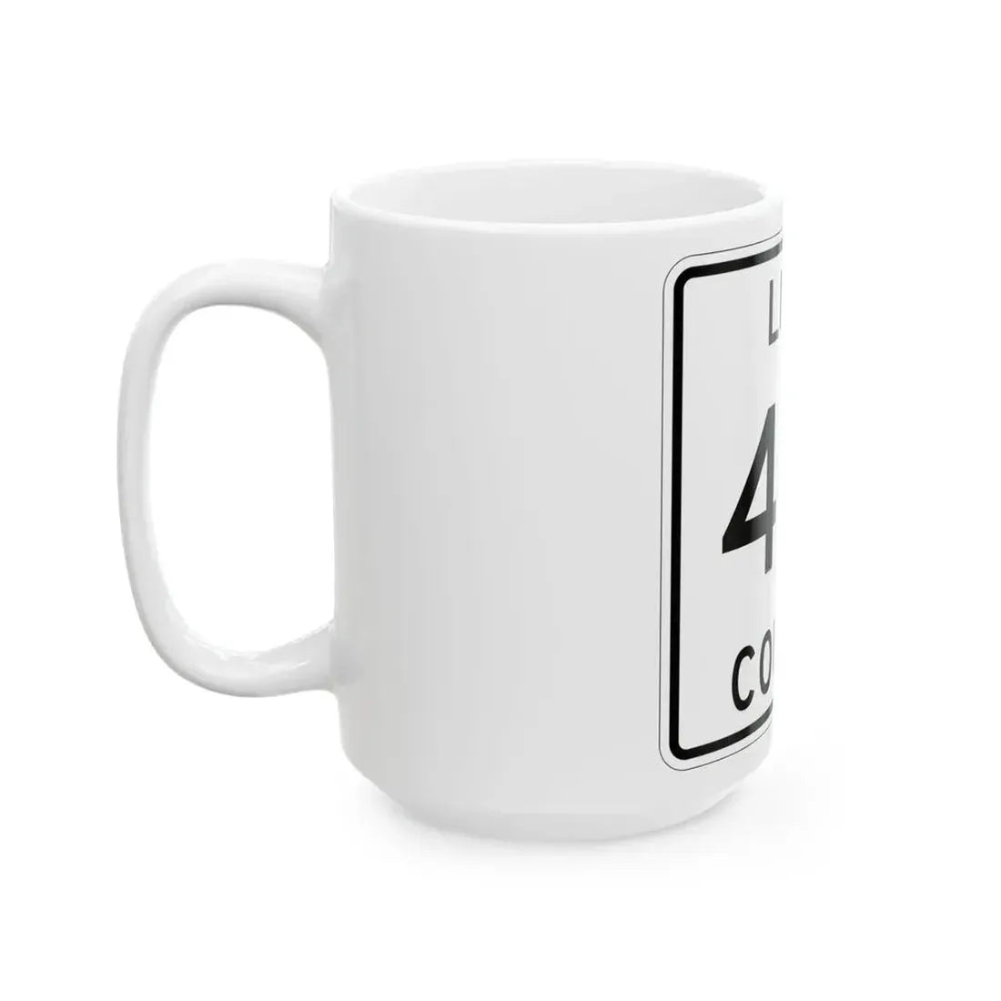 Michigan 417 Luce County (Michigan) (Road Sign) White Coffee Mug - Go Mug Yourself