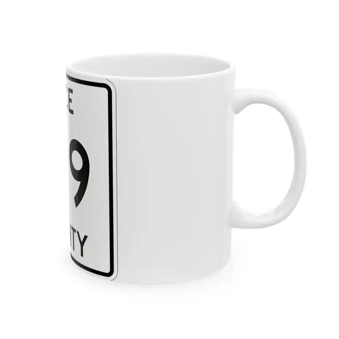 Michigan 419 Luce County (Michigan) (Road Sign) White Coffee Mug - Go Mug Yourself