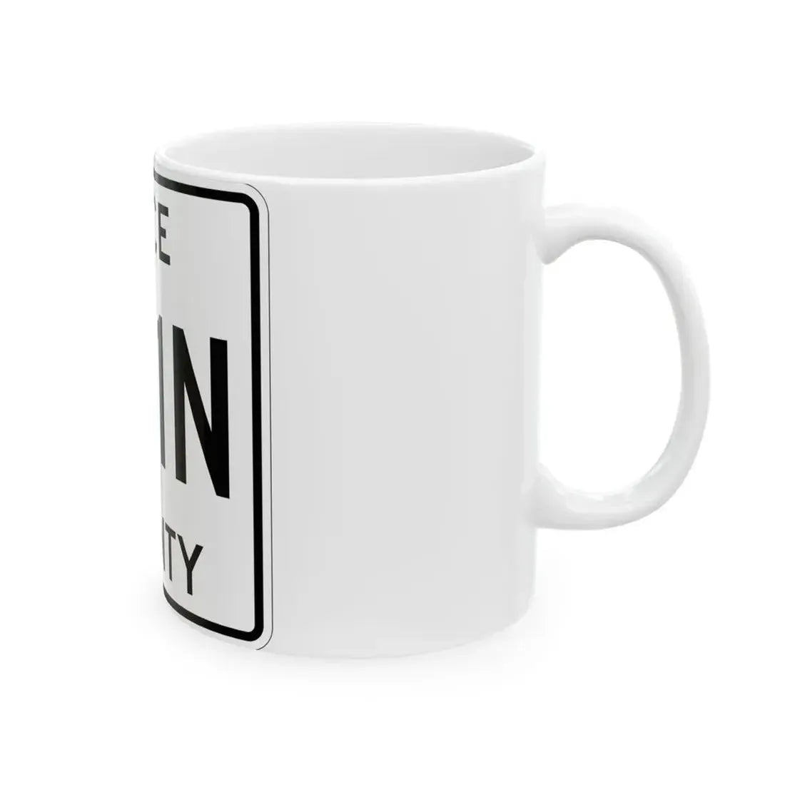 Michigan 421N Luce County (Michigan) (Road Sign) White Coffee Mug - Go Mug Yourself