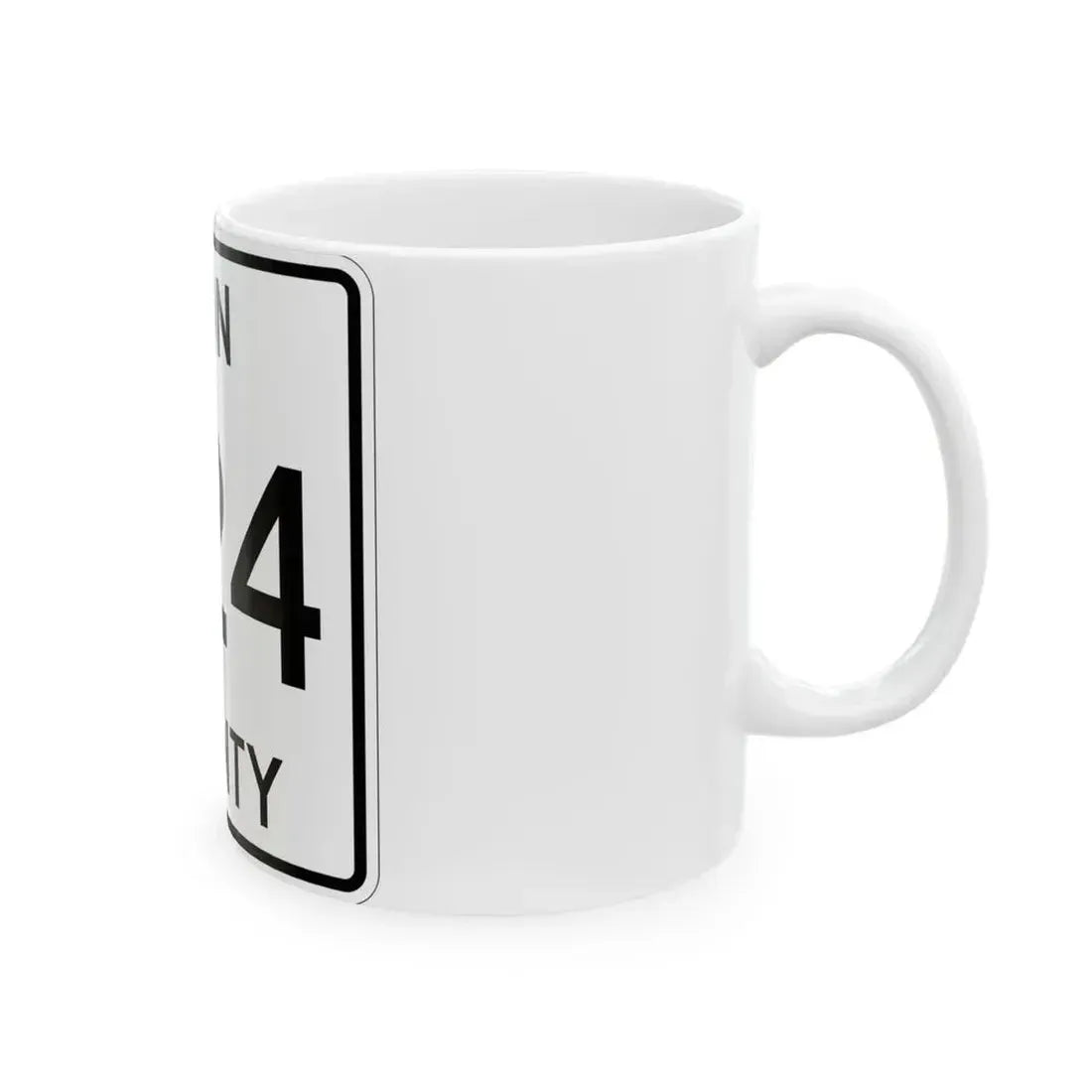 Michigan 424 Iron County (Michigan) (Road Sign) White Coffee Mug - Go Mug Yourself
