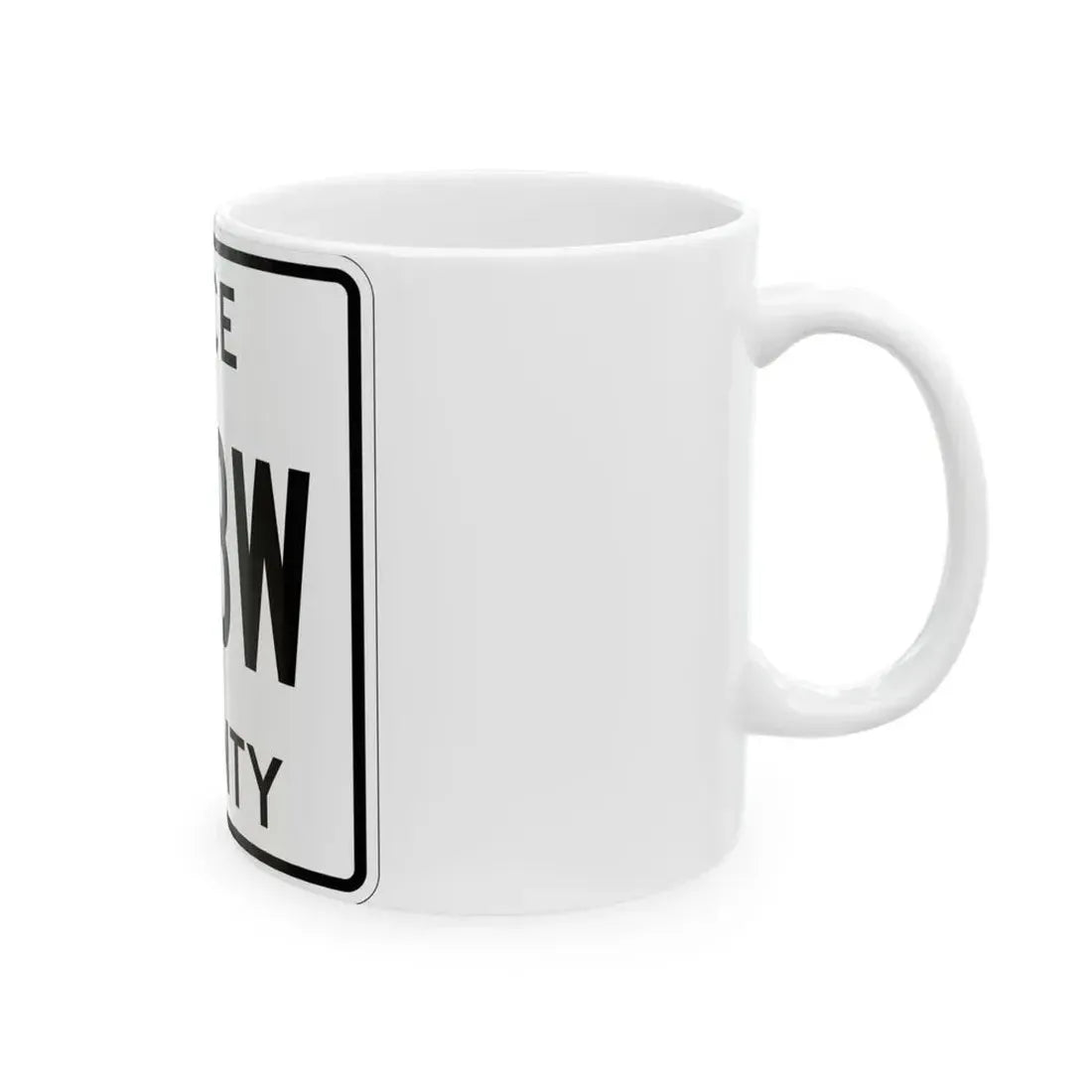Michigan 428W Luce County (Michigan) (Road Sign) White Coffee Mug - Go Mug Yourself