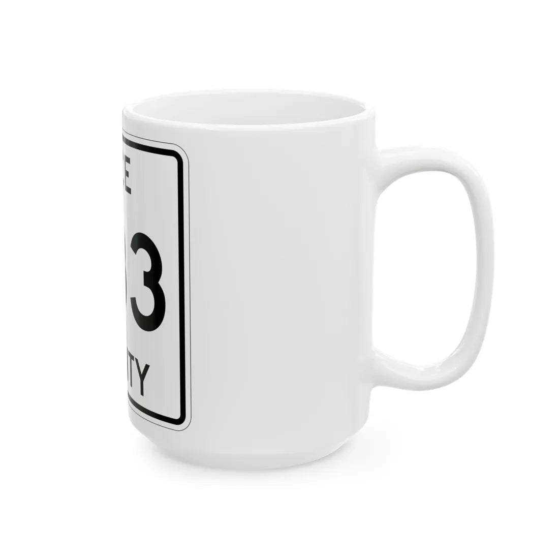 Michigan 433 Luce County (Michigan) (Road Sign) White Coffee Mug - Go Mug Yourself