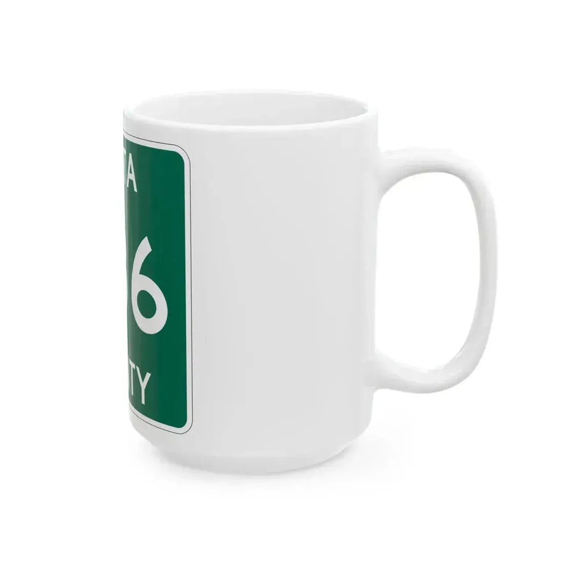 Michigan 436 Delta County (Michigan) (Road Sign) White Coffee Mug - Go Mug Yourself