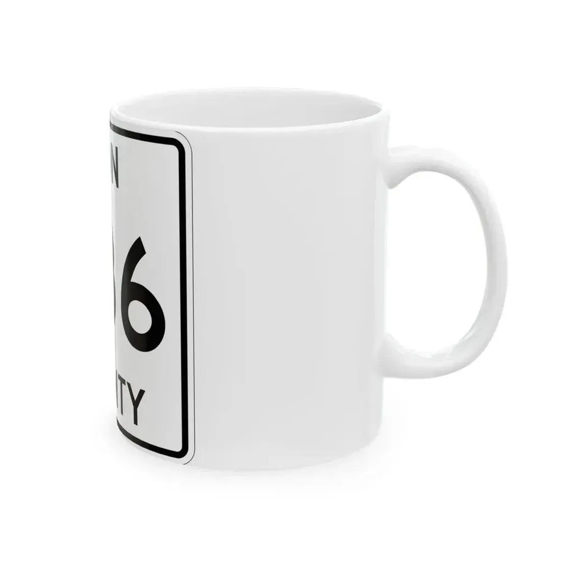 Michigan 436 Iron County (Michigan) (Road Sign) White Coffee Mug - Go Mug Yourself