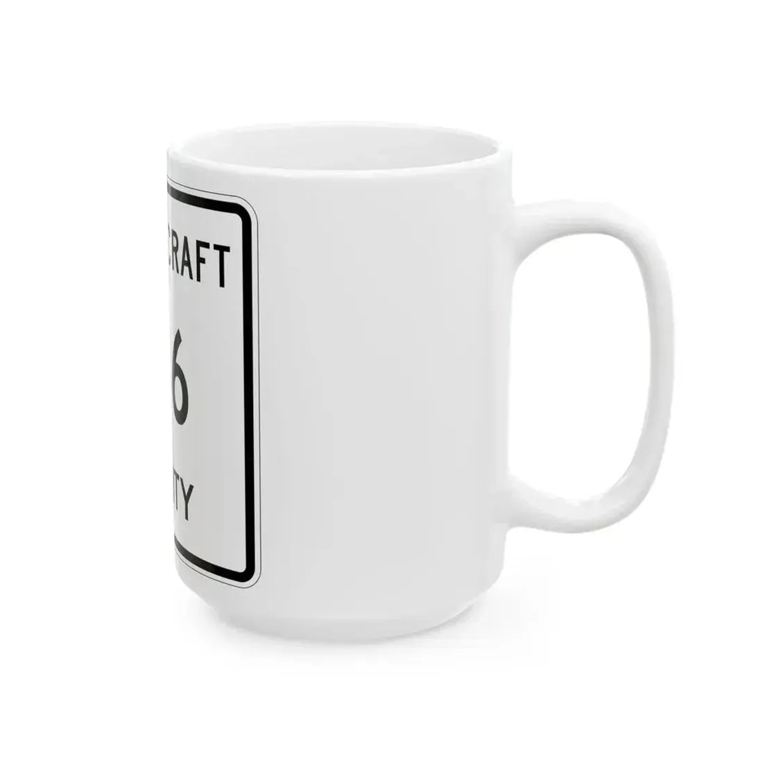 Michigan 436 Schoolcraft County (Michigan) (Road Sign) White Coffee Mug - Go Mug Yourself