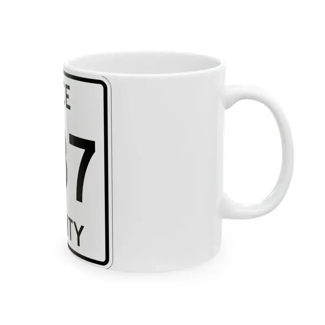 Michigan 437 Luce County (Michigan) (Road Sign) White Coffee Mug - Go Mug Yourself
