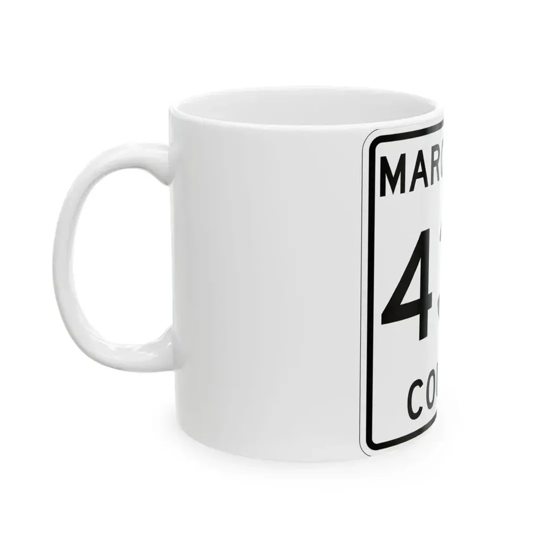 Michigan 438 Marquette County (Michigan) (Road Sign) White Coffee Mug - Go Mug Yourself