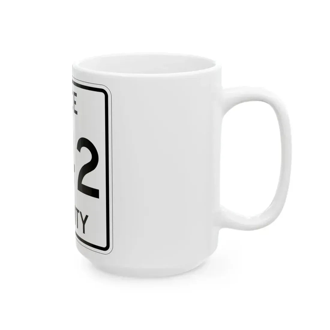 Michigan 442 Luce County (Michigan) (Road Sign) White Coffee Mug - Go Mug Yourself