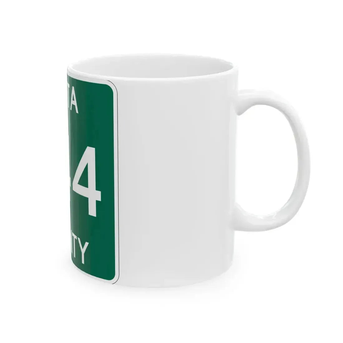 Michigan 444 Delta County (Michigan) (Road Sign) White Coffee Mug - Go Mug Yourself