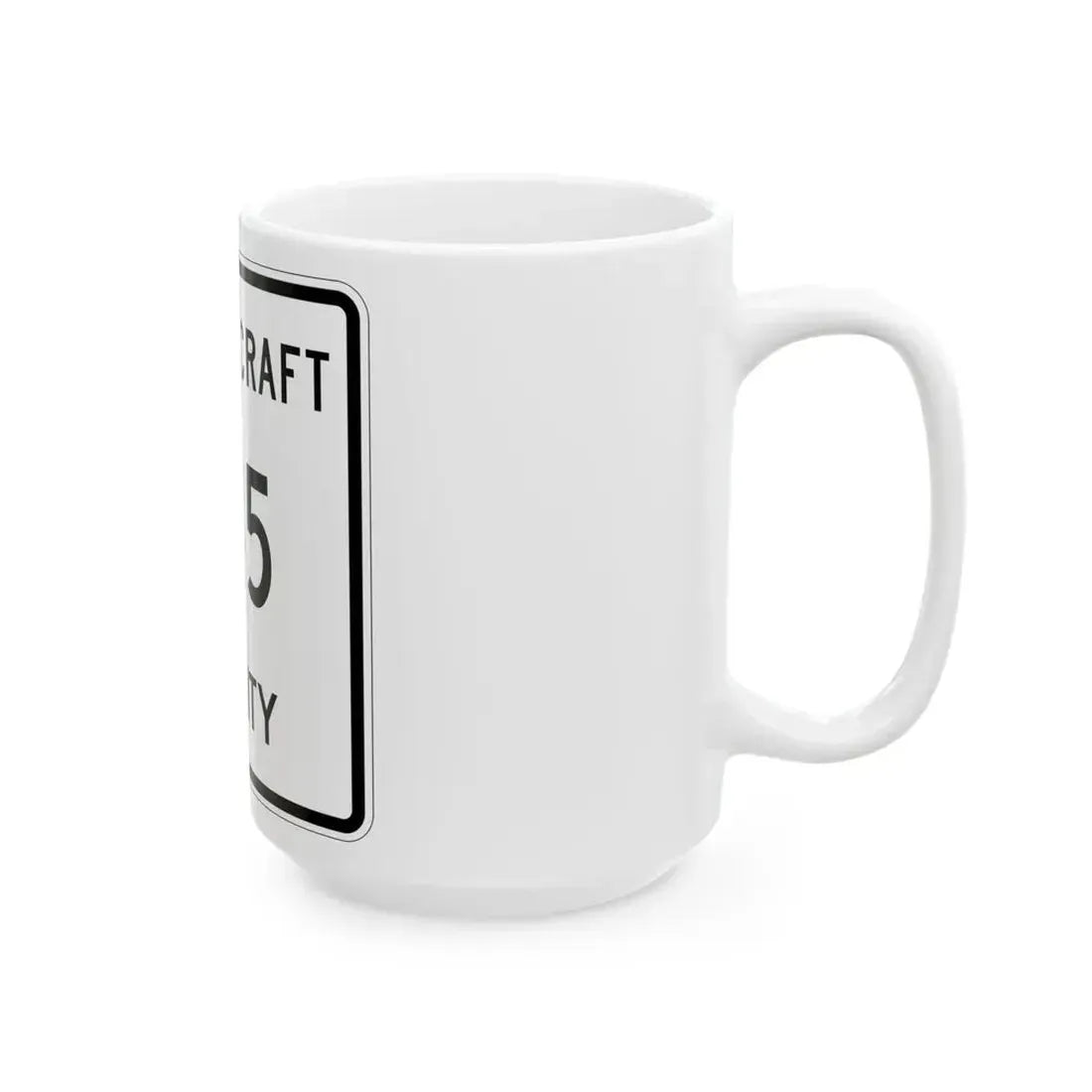 Michigan 445 Schoolcraft County (Michigan) (Road Sign) White Coffee Mug - Go Mug Yourself