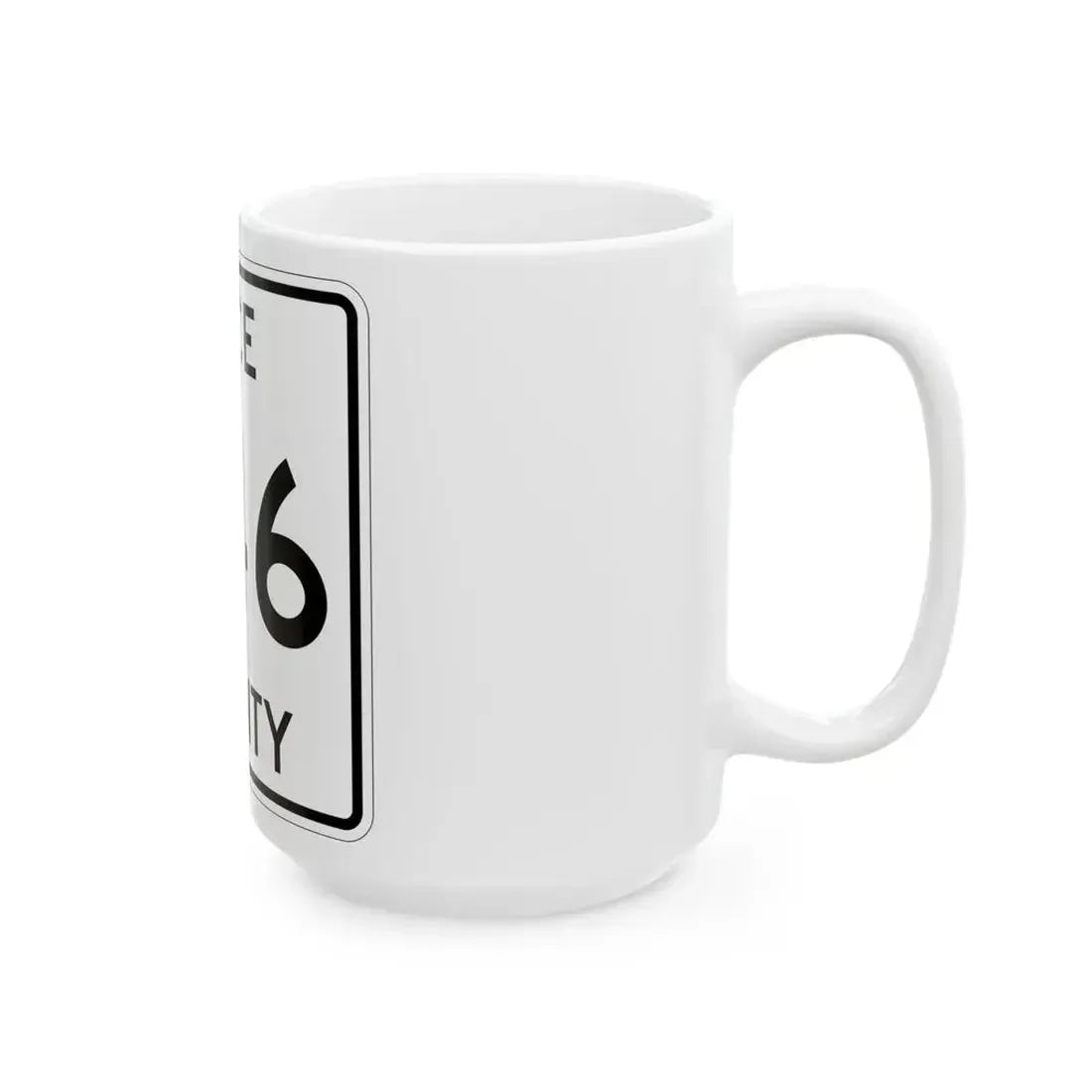 Michigan 446 Luce County (Michigan) (Road Sign) White Coffee Mug - Go Mug Yourself