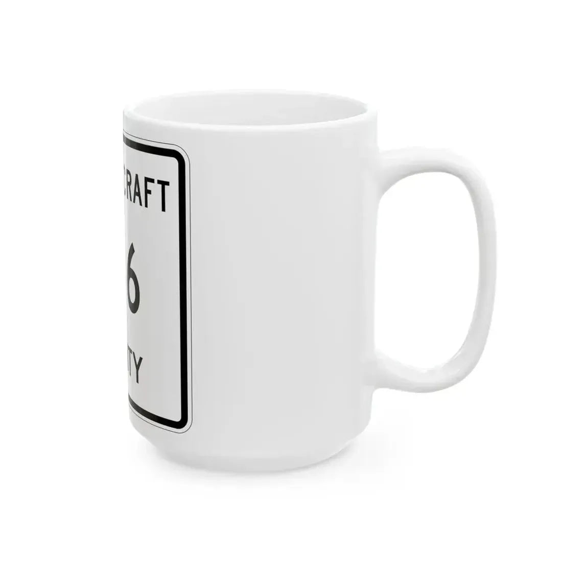 Michigan 446 Schoolcraft County (Michigan) (Road Sign) White Coffee Mug - Go Mug Yourself