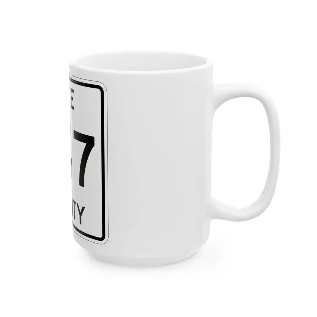 Michigan 447 Luce County (Michigan) (Road Sign) White Coffee Mug - Go Mug Yourself