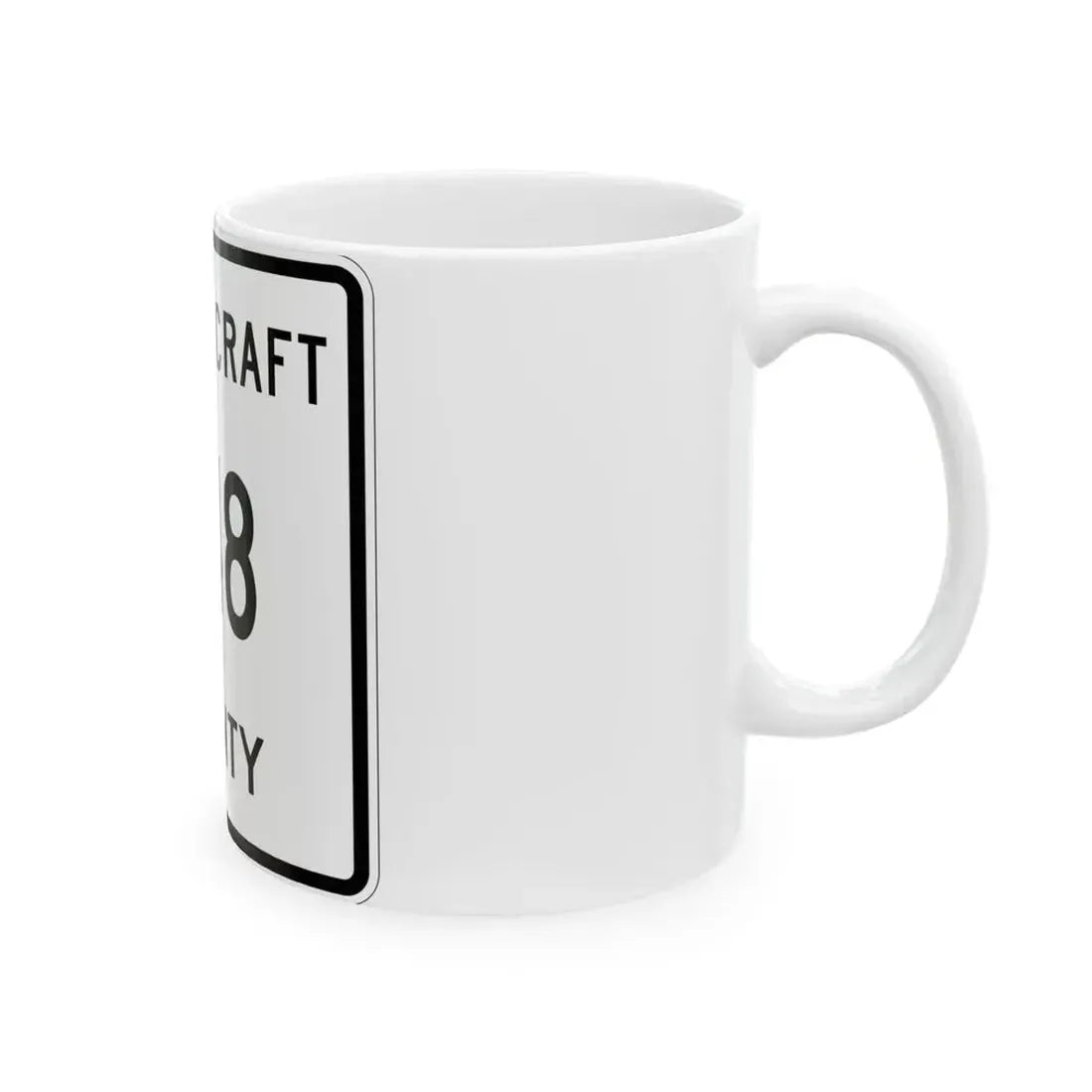 Michigan 448 Schoolcraft County (Michigan) (Road Sign) White Coffee Mug - Go Mug Yourself