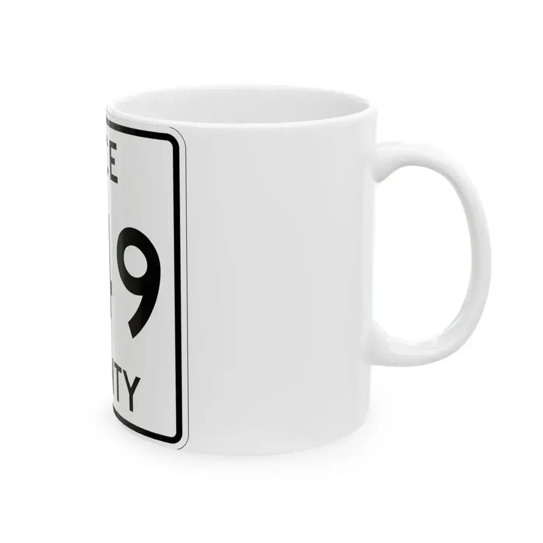 Michigan 449 Luce County (Michigan) (Road Sign) White Coffee Mug - Go Mug Yourself