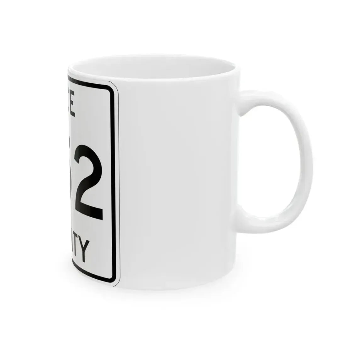 Michigan 452 Luce County (Michigan) (Road Sign) White Coffee Mug - Go Mug Yourself