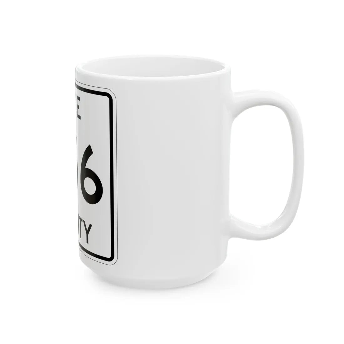 Michigan 456 Luce County (Michigan) (Road Sign) White Coffee Mug - Go Mug Yourself
