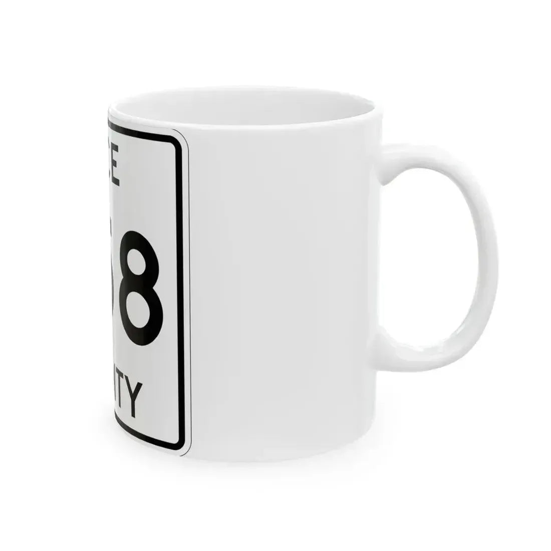 Michigan 458 Luce County (Michigan) (Road Sign) White Coffee Mug - Go Mug Yourself