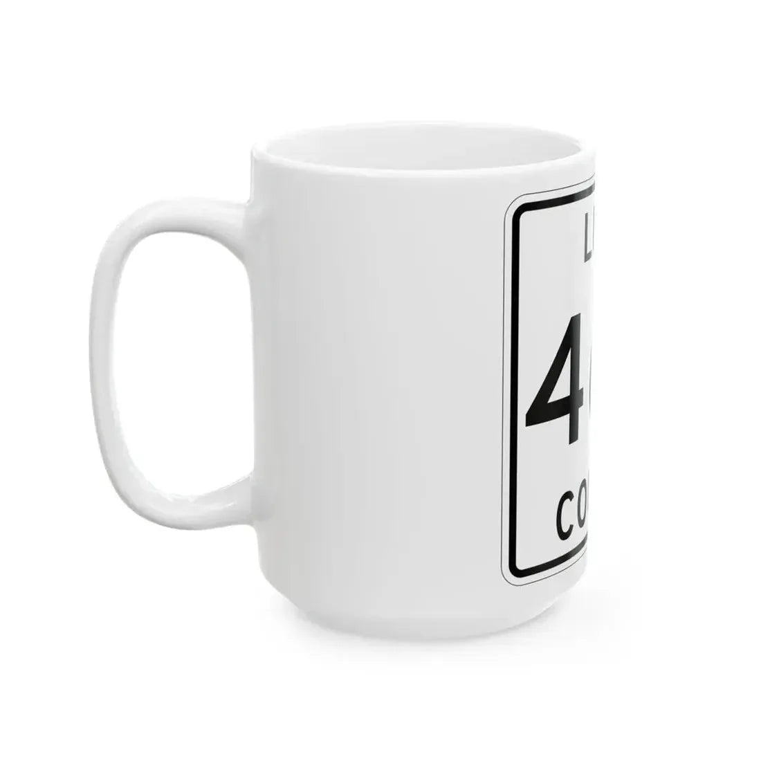 Michigan 469 Luce County (Michigan) (Road Sign) White Coffee Mug - Go Mug Yourself