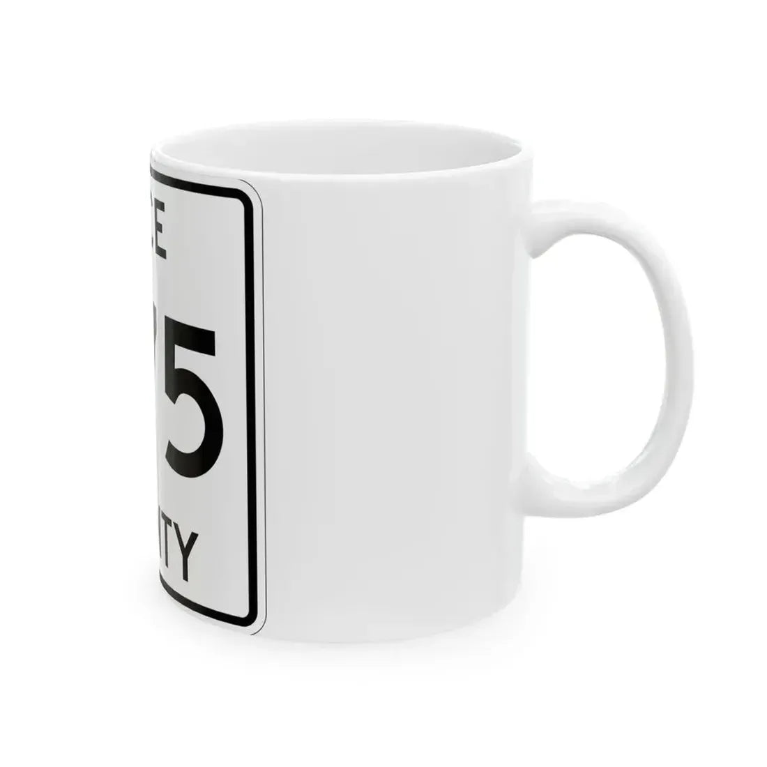 Michigan 475 Luce County (Michigan) (Road Sign) White Coffee Mug - Go Mug Yourself