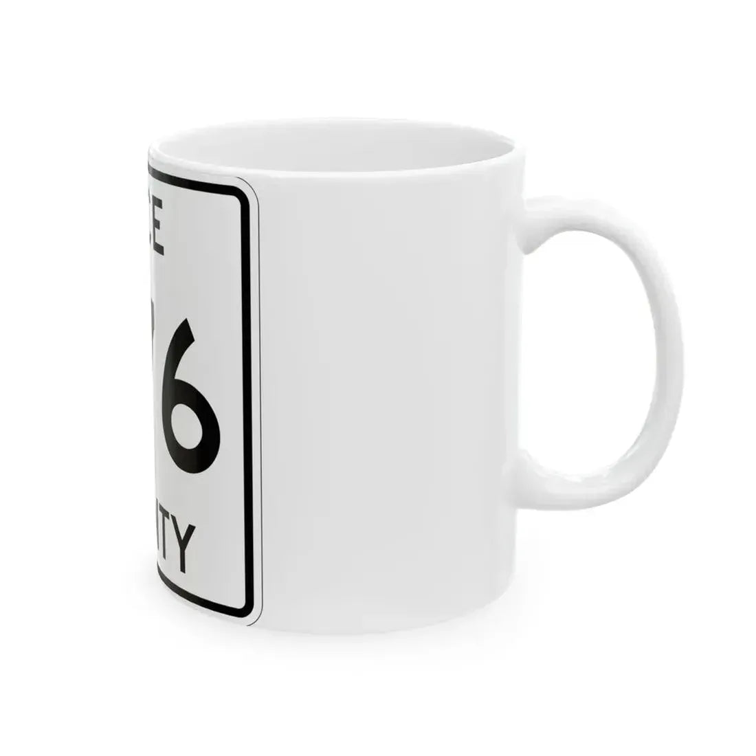 Michigan 476 Luce County (Michigan) (Road Sign) White Coffee Mug - Go Mug Yourself