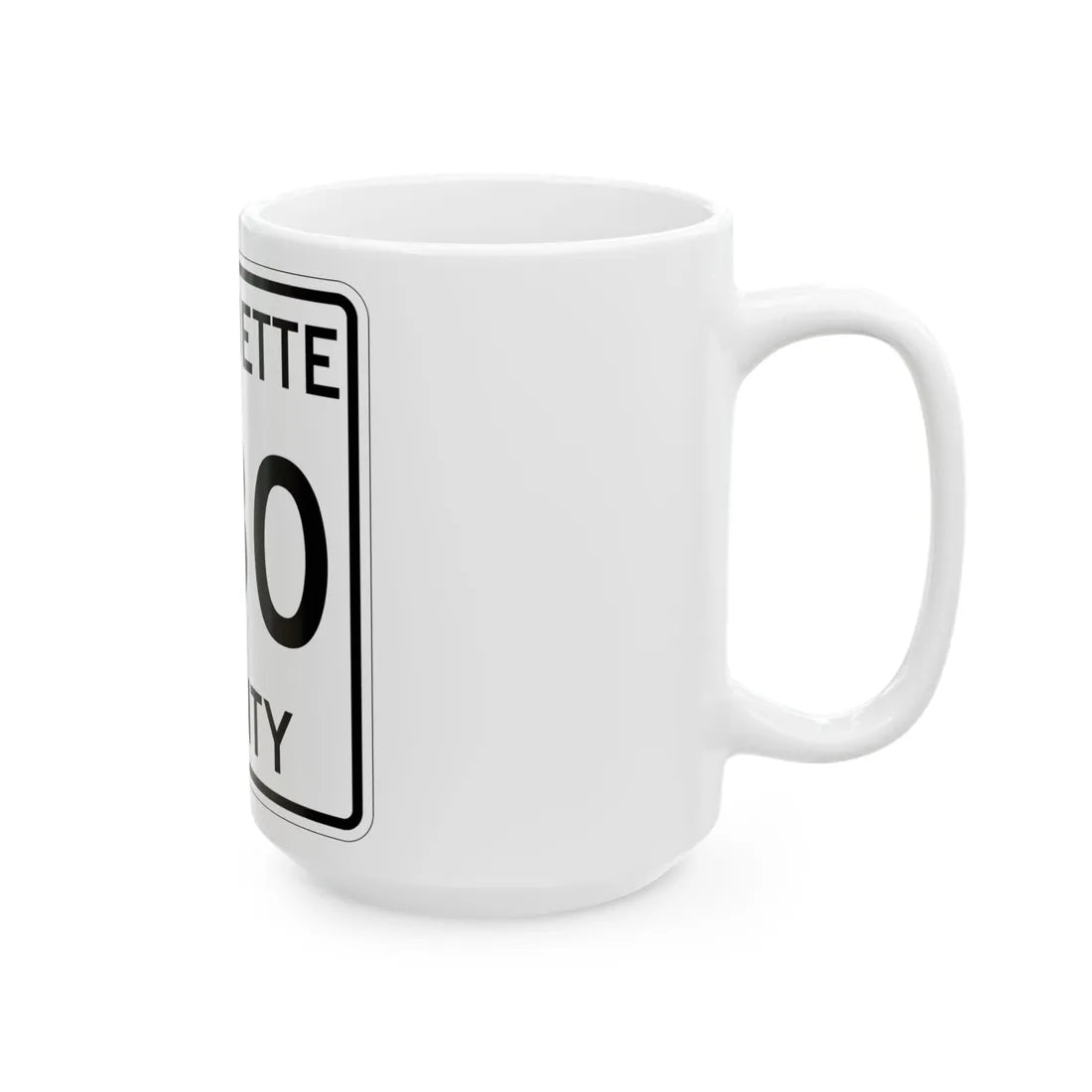 Michigan 480 Marquette County (Michigan) (Road Sign) White Coffee Mug - Go Mug Yourself